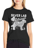 Silver Lab Retriever Graphic T-Shirt