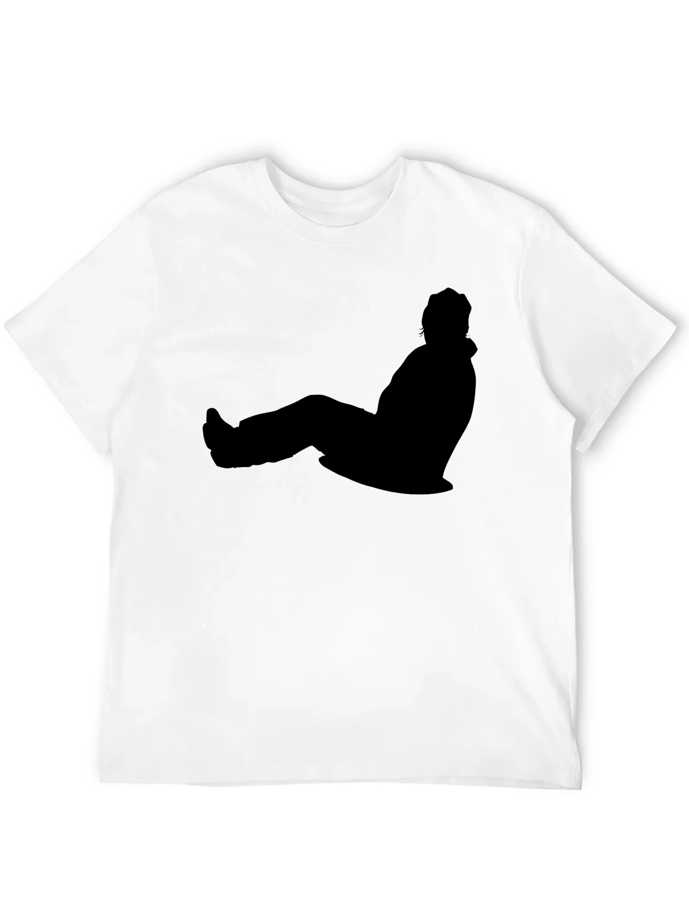 Chill Silhouette Graphic Tee - Black Cotton Comfort
