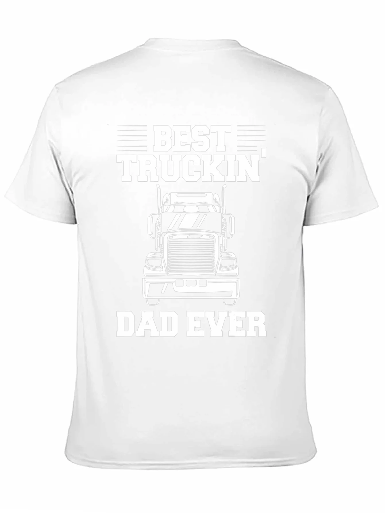 Best Truckin Dad Ever Black Graphic T-Shirt