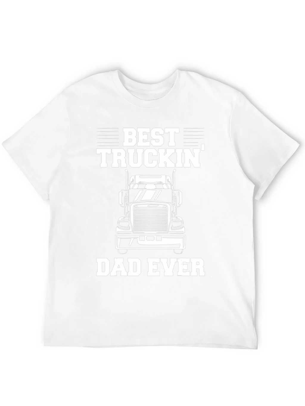 Best Truckin Dad Ever Black Graphic T-Shirt