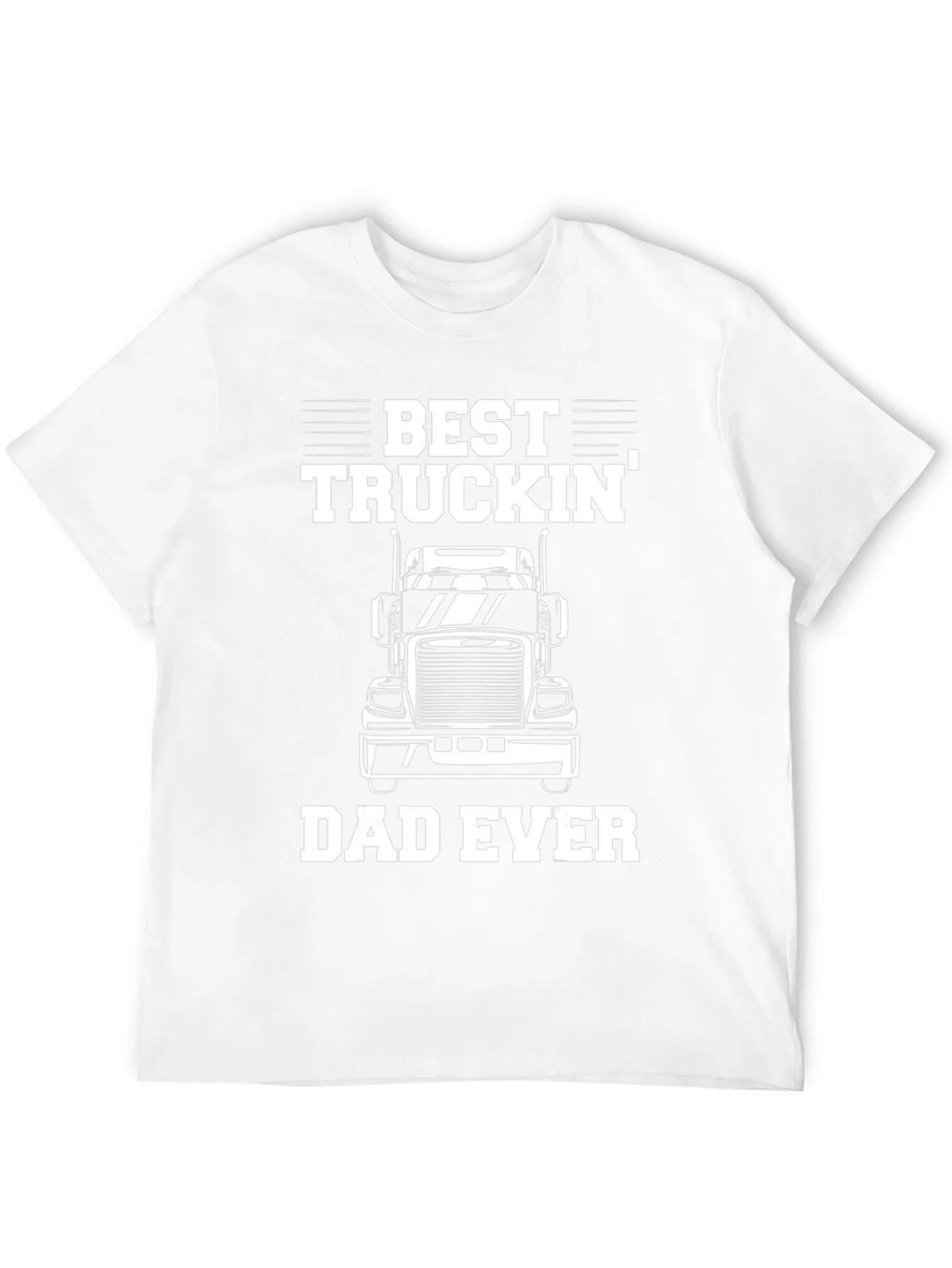 Best Truckin Dad Ever Black Graphic T-Shirt