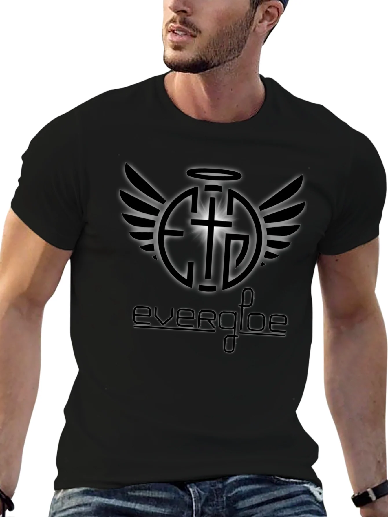 Everglow Graphic T-Shirt - Angel Wings Halo Christian