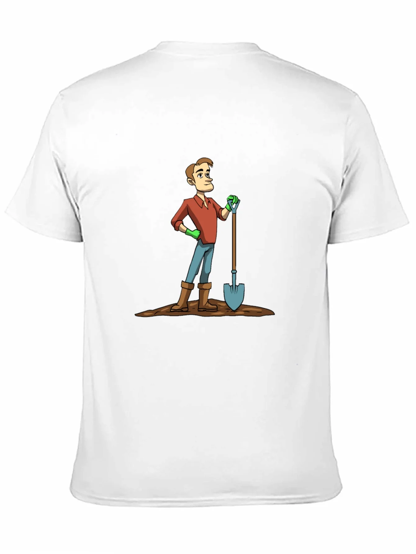Gardener Cartoon Graphic T-Shirt