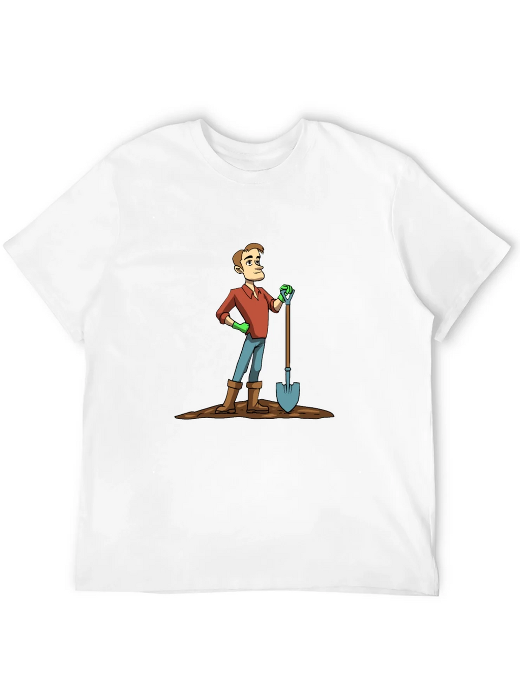 Gardener Cartoon Graphic T-Shirt