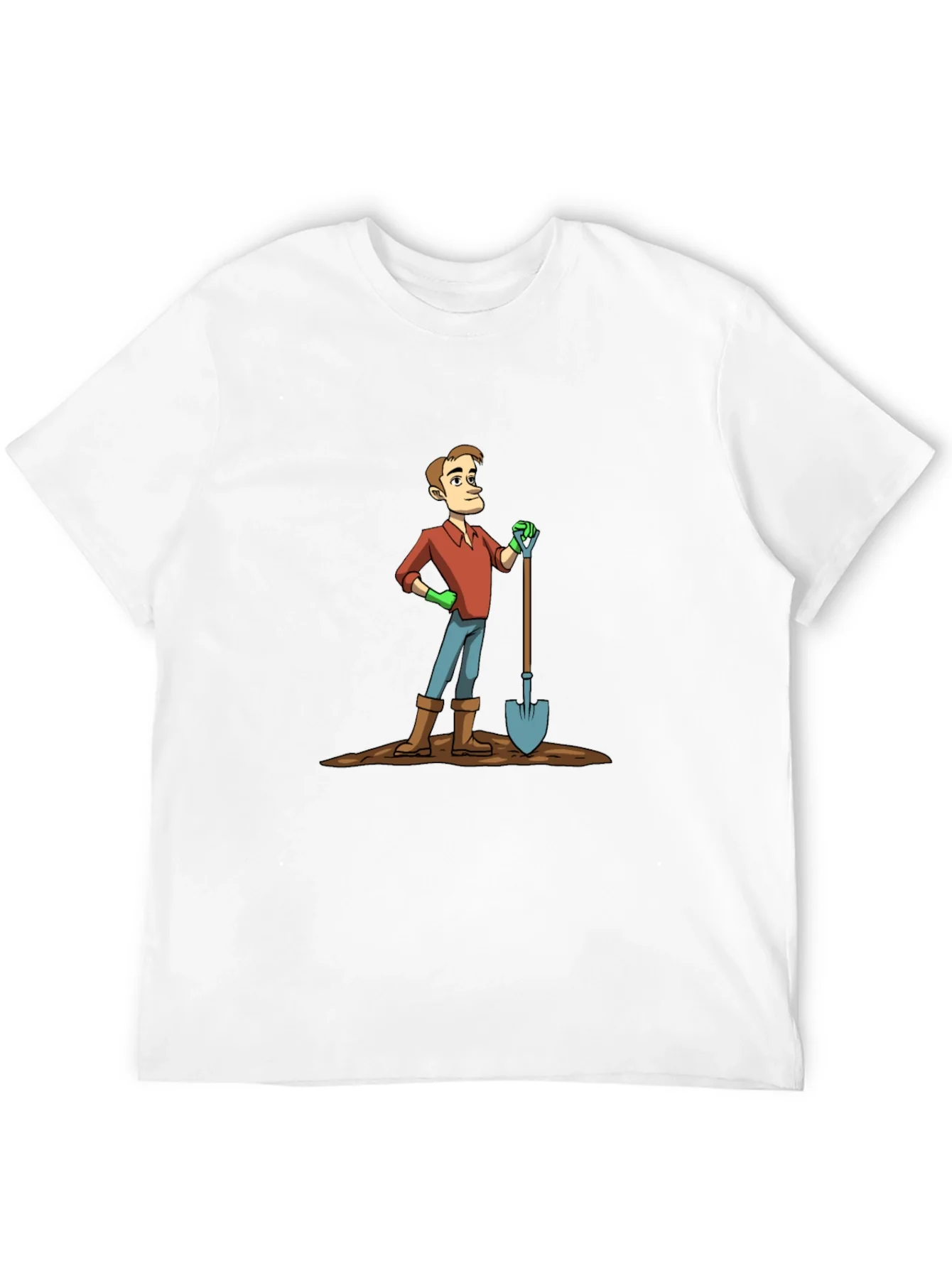 Gardener Cartoon Graphic T-Shirt
