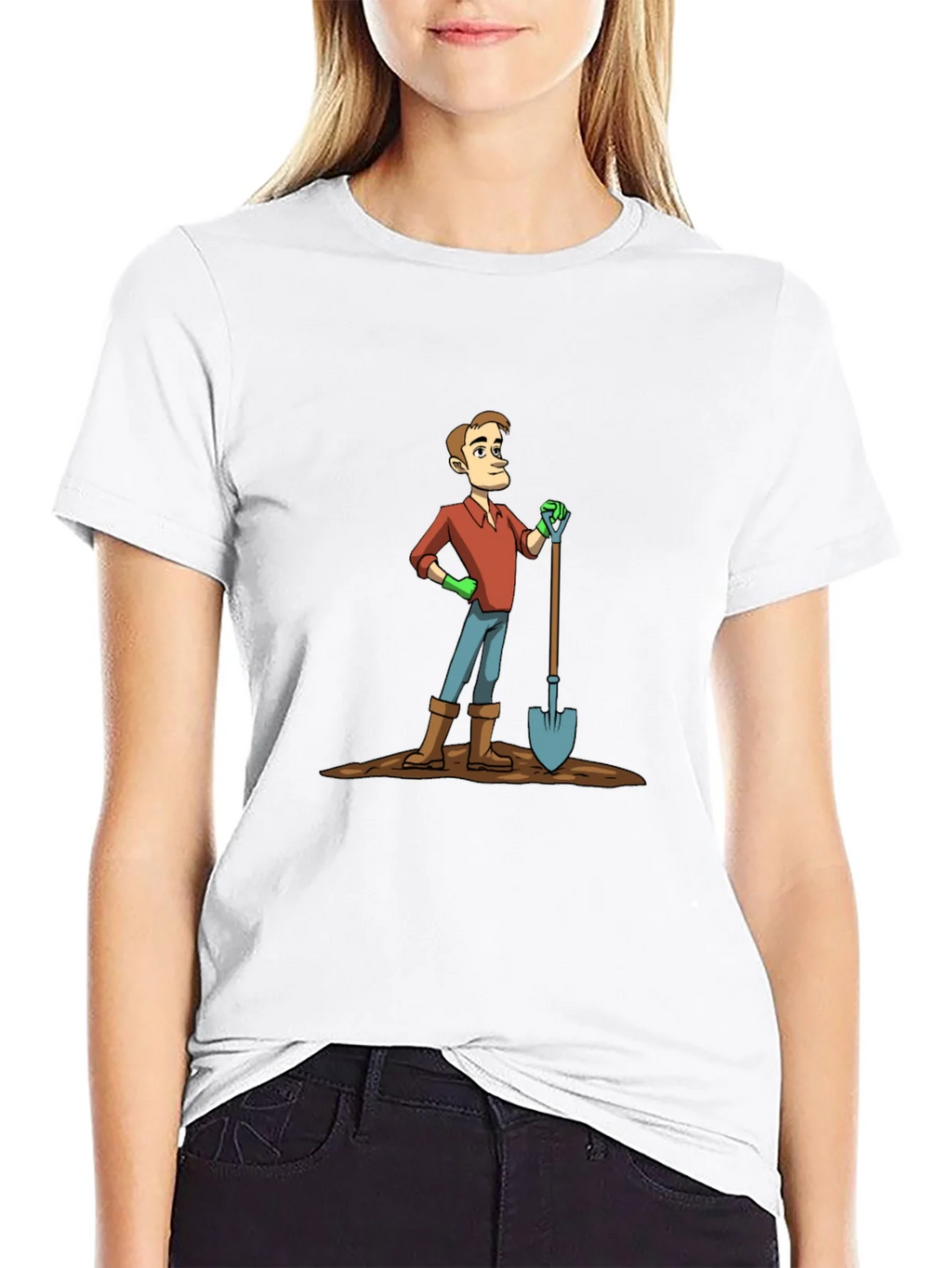 Gardener Cartoon Graphic T-Shirt