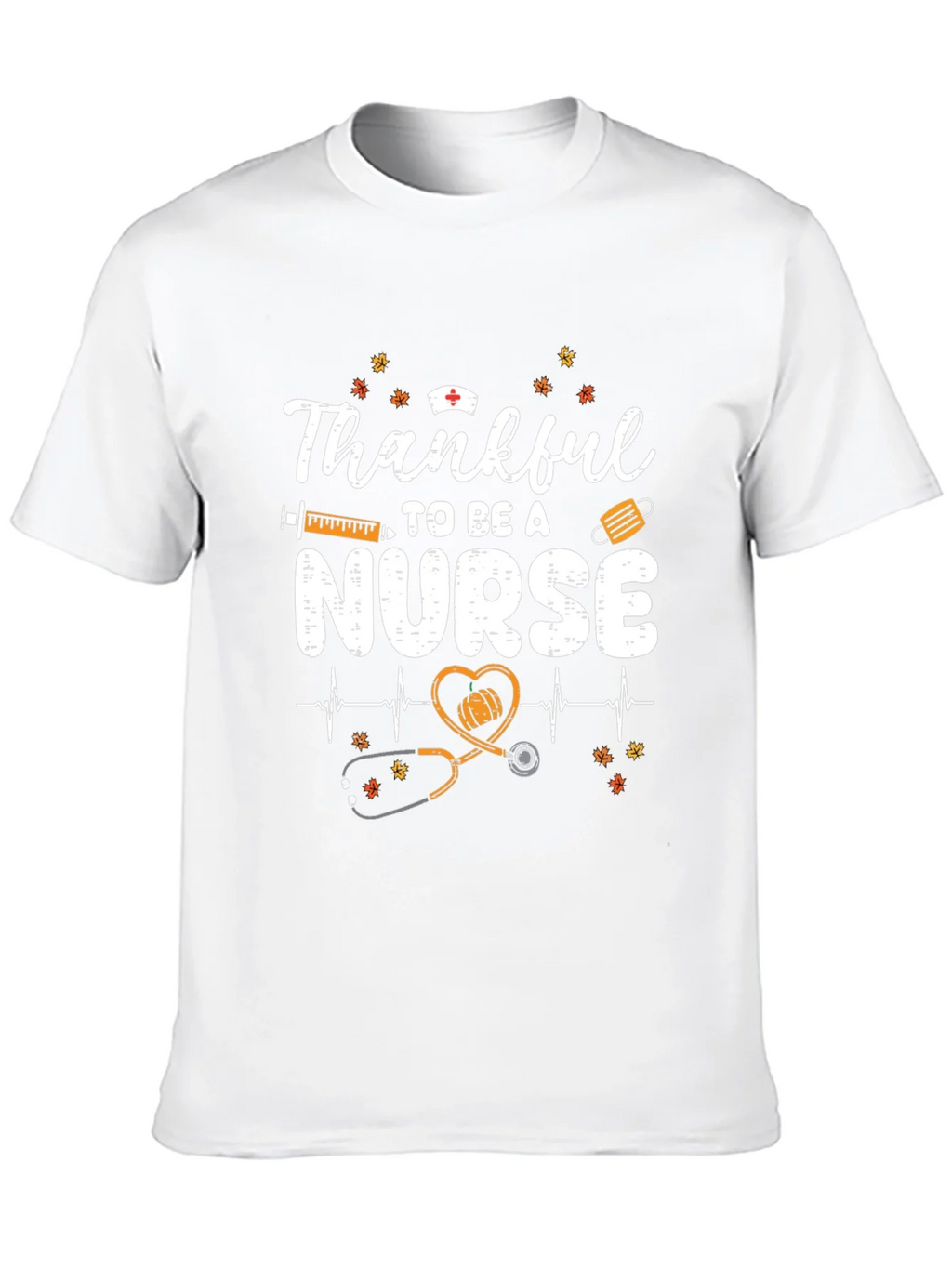 Thankful Nurse Graphic Tee - Fall Thanksgiving Apparel