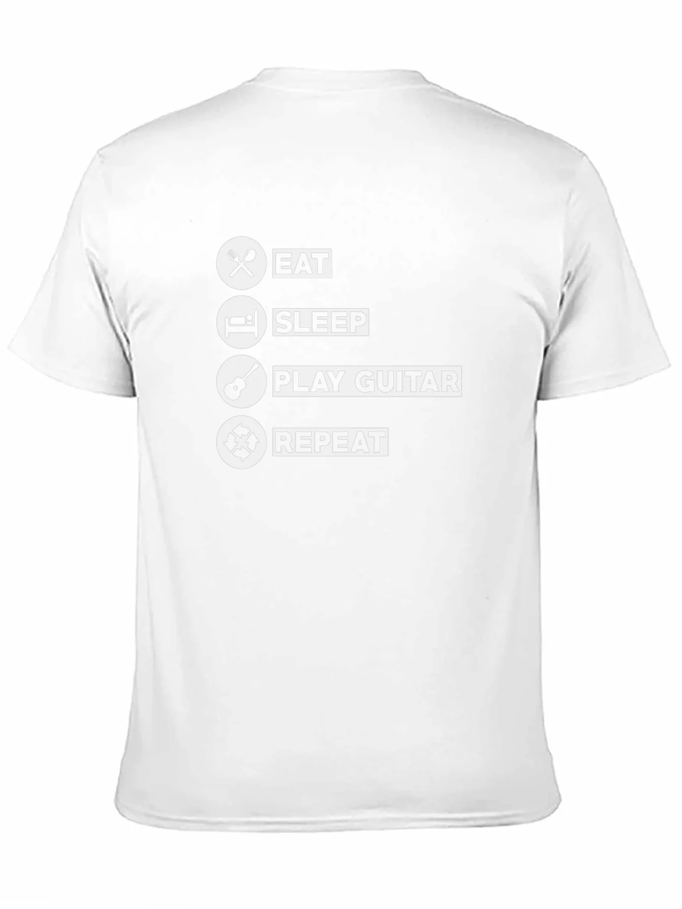 Eat Sleep Play Guitar Repeat Black T-Shirt