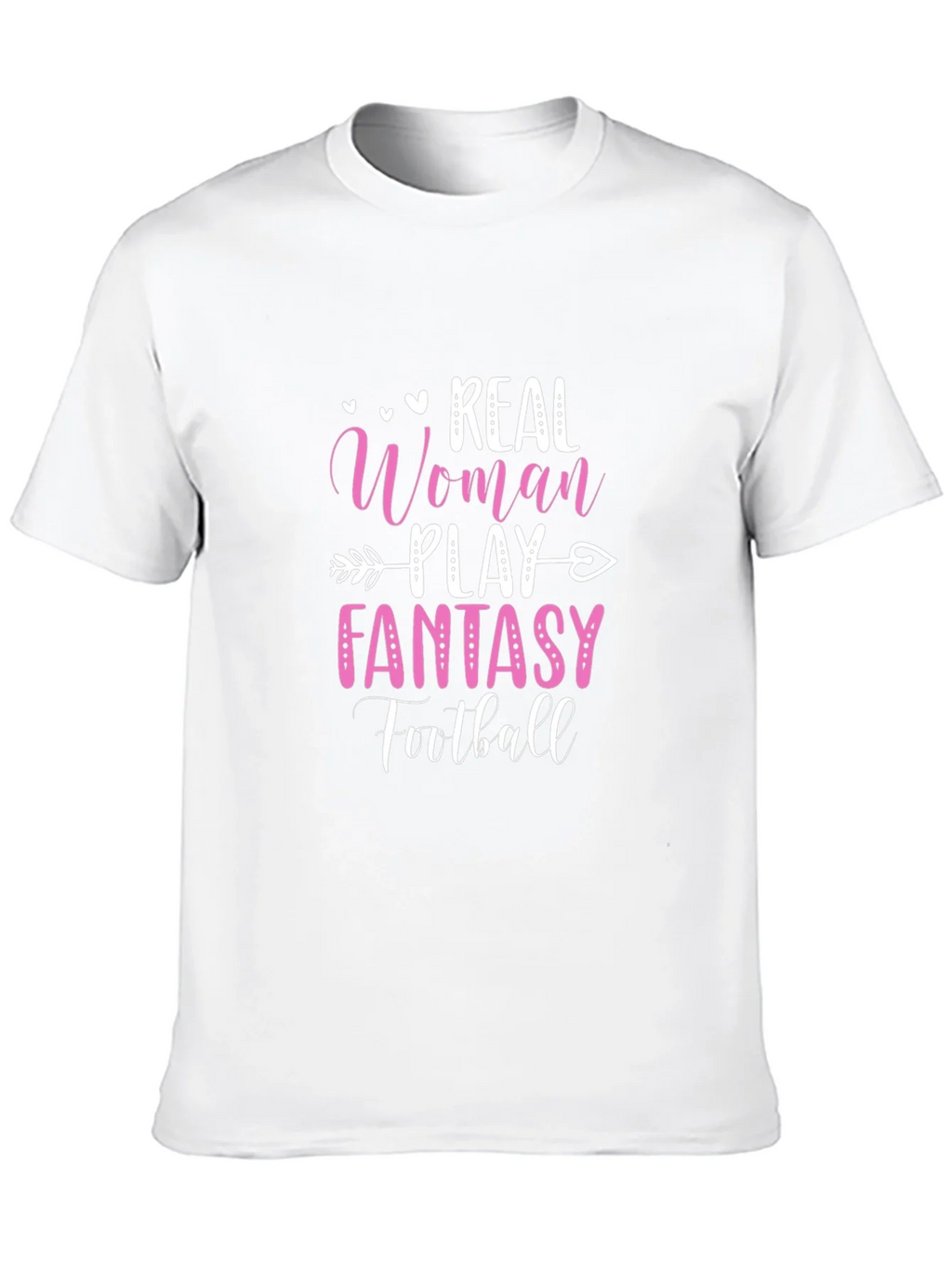 Real Woman Play Fantasy Football Graphic Tee