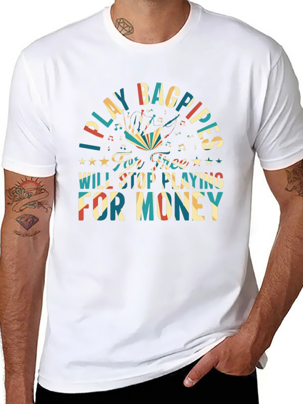 I Play Bagpipes T-Shirt - Funny Musician Gift