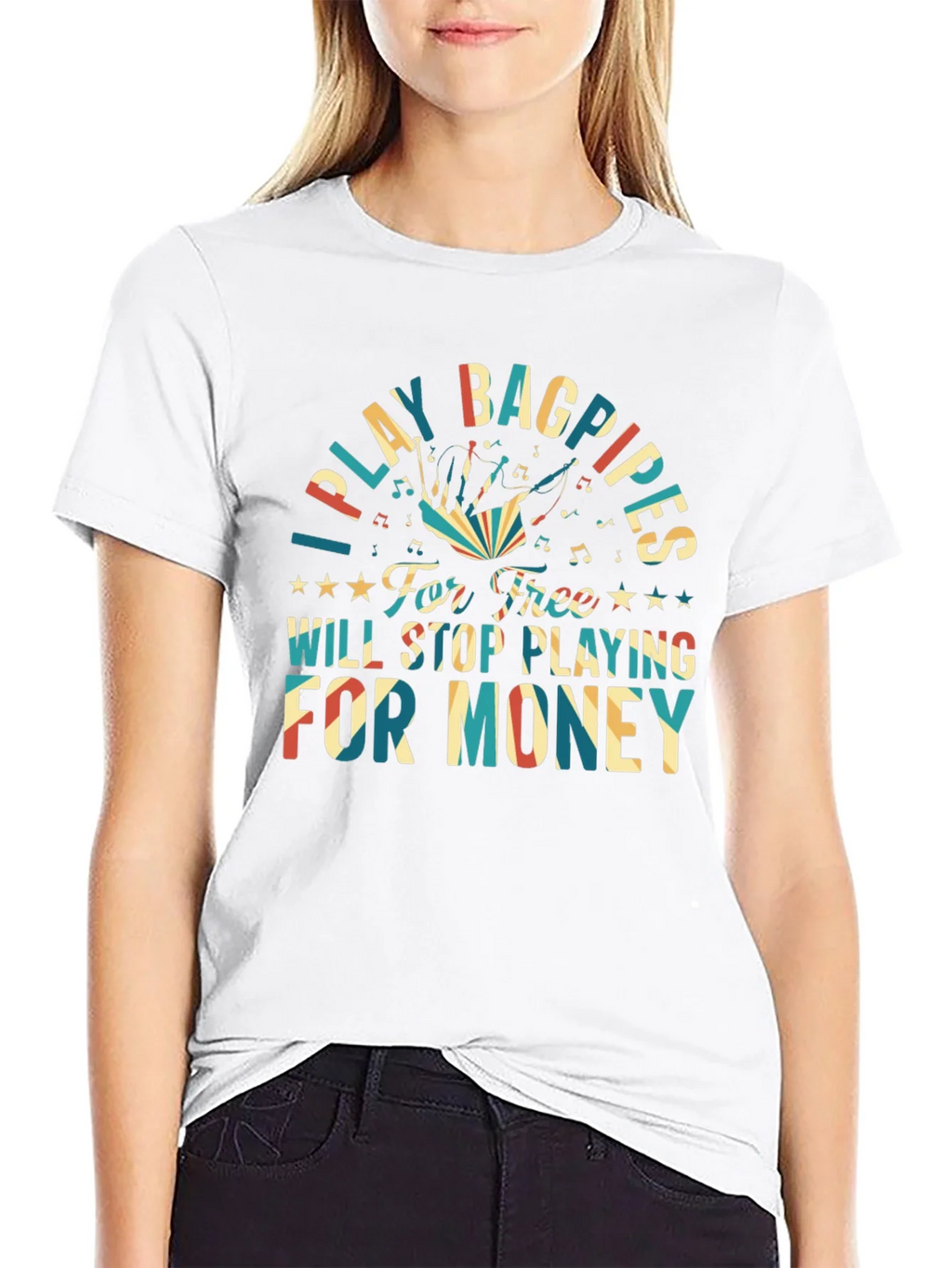 I Play Bagpipes T-Shirt - Funny Musician Gift