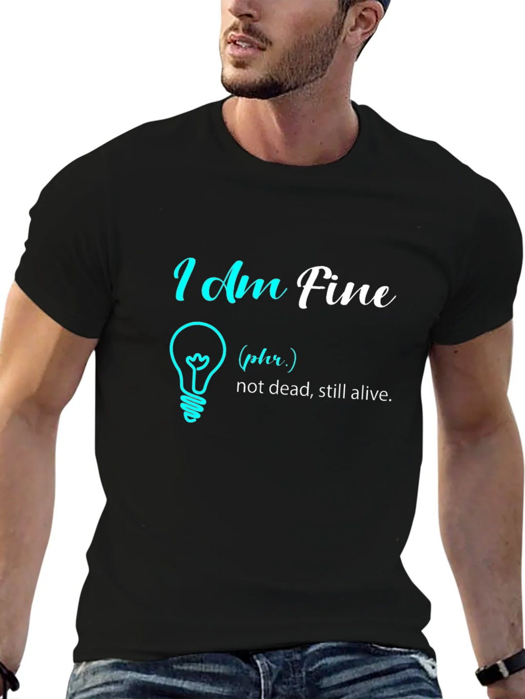 I Am Fine Graphic Tee - Humor T-Shirt