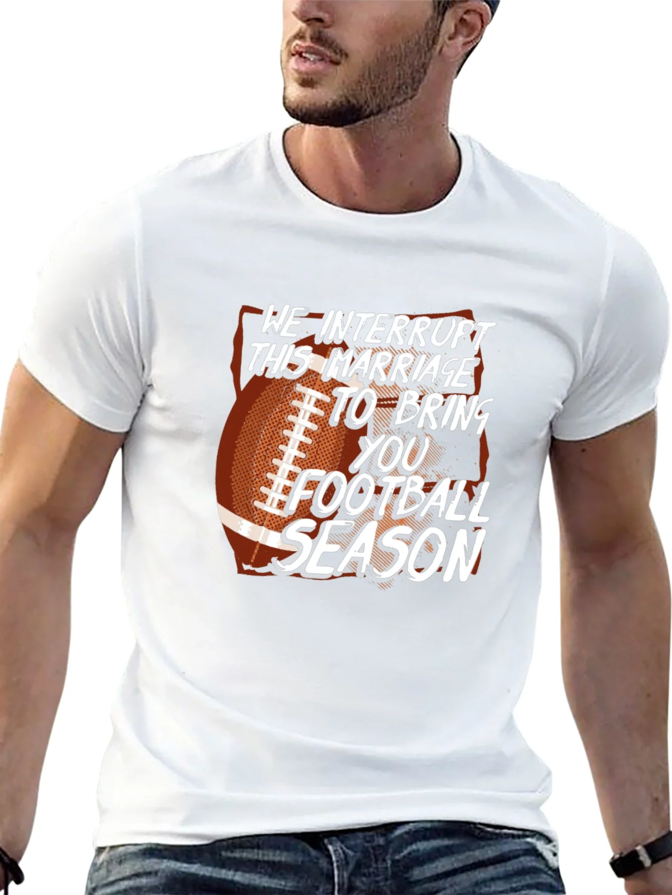 Funny Football Season T-Shirt Marriage Interrupted
