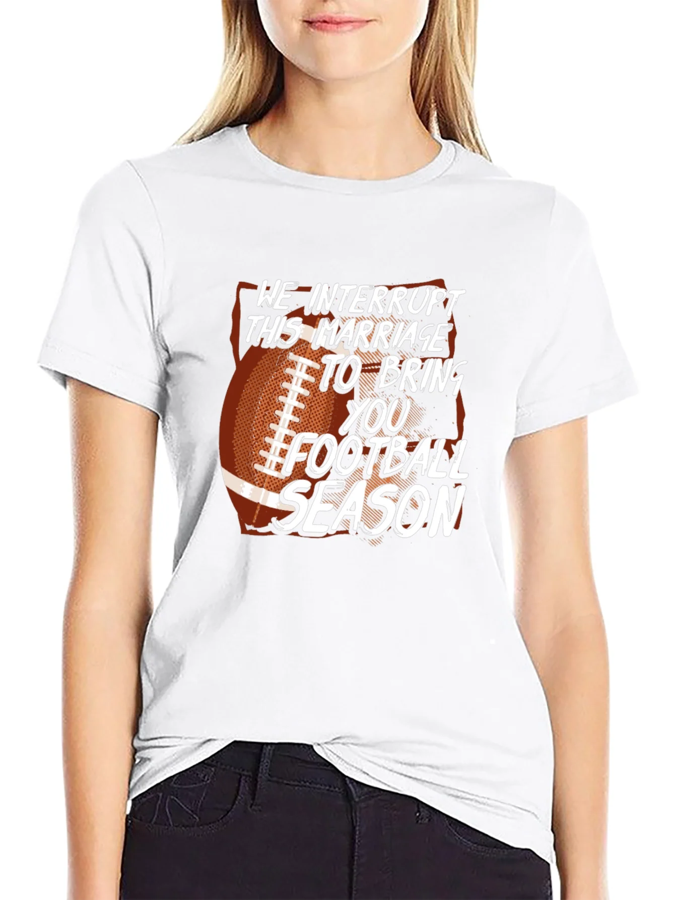 Funny Football Season T-Shirt Marriage Interrupted