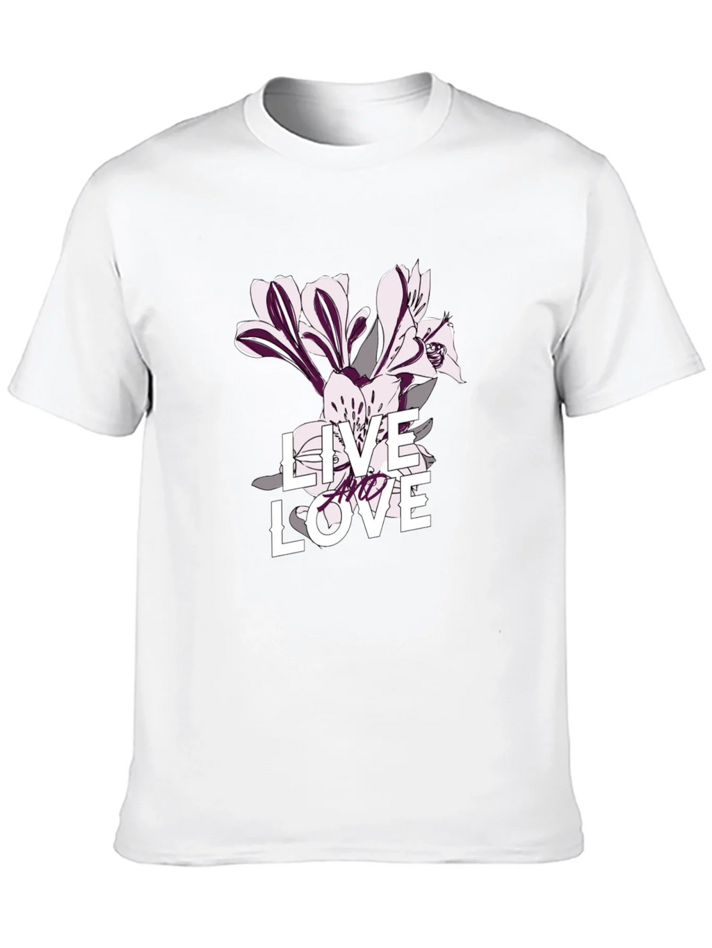 Live and Love Graphic Tee - Black Casual T-Shirt