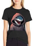 Shark Hoodie Graphic T-Shirt - Unique Design