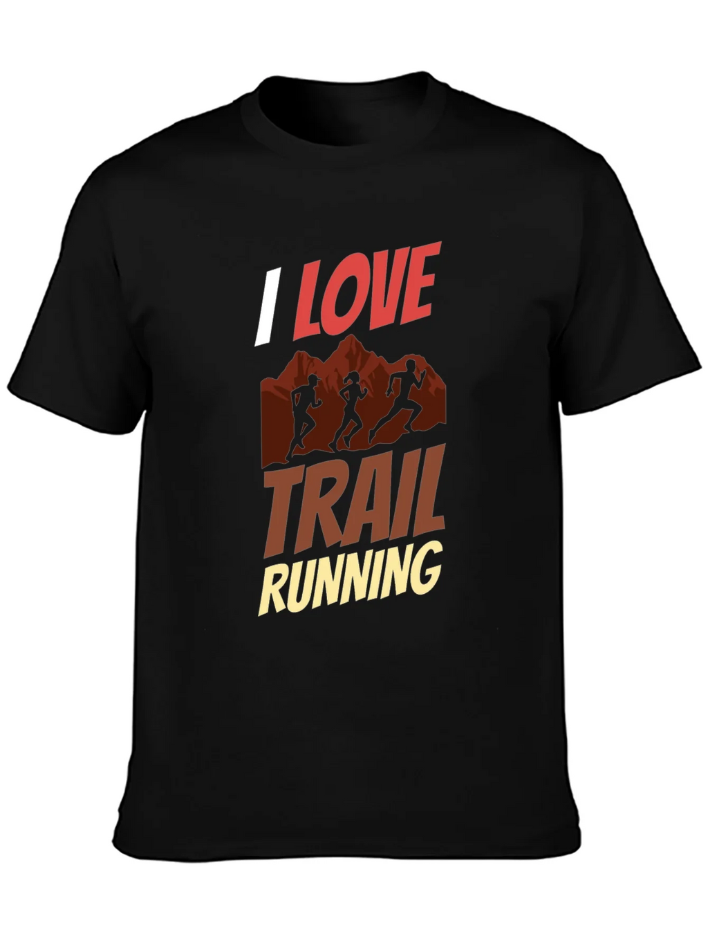 I Love Trail Running Graphic Tee - Active Wear