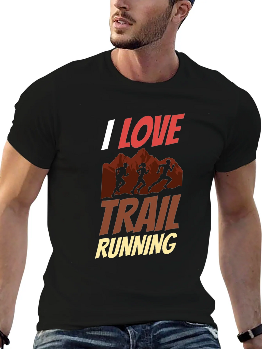 I Love Trail Running Graphic Tee - Active Wear