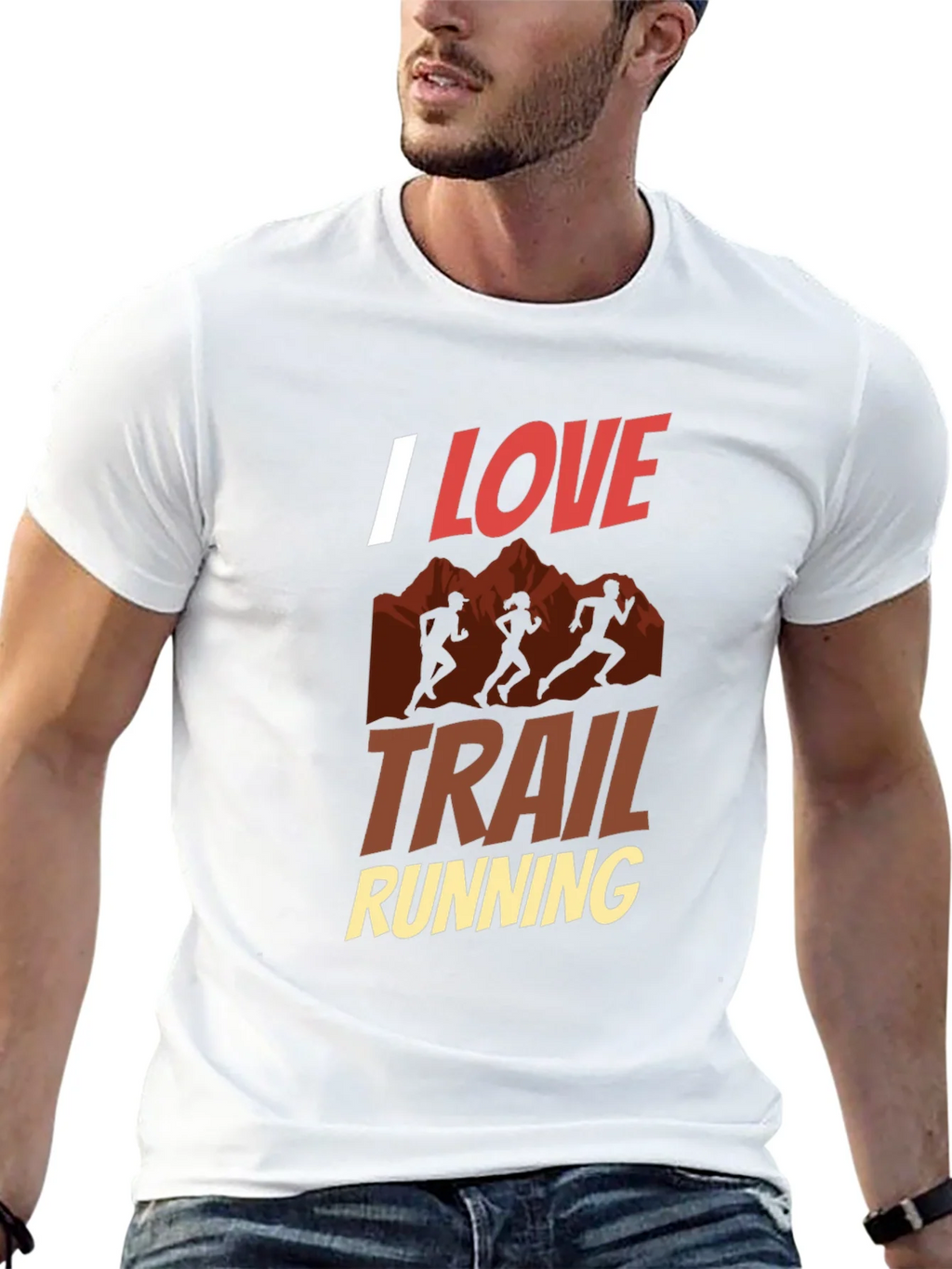 I Love Trail Running Graphic Tee - Active Wear