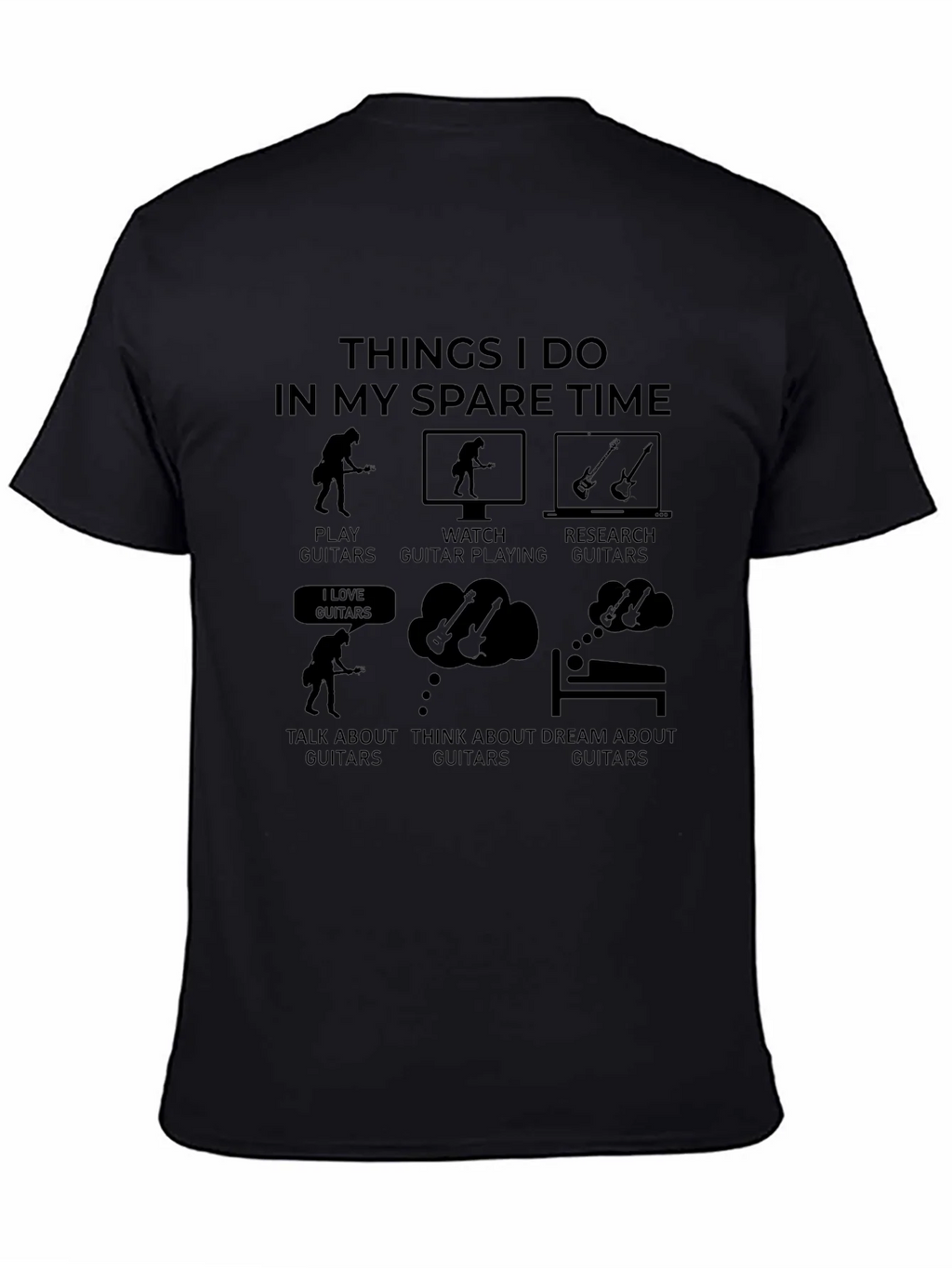 Guitar Lovers Spare Time Graphic T-Shirt