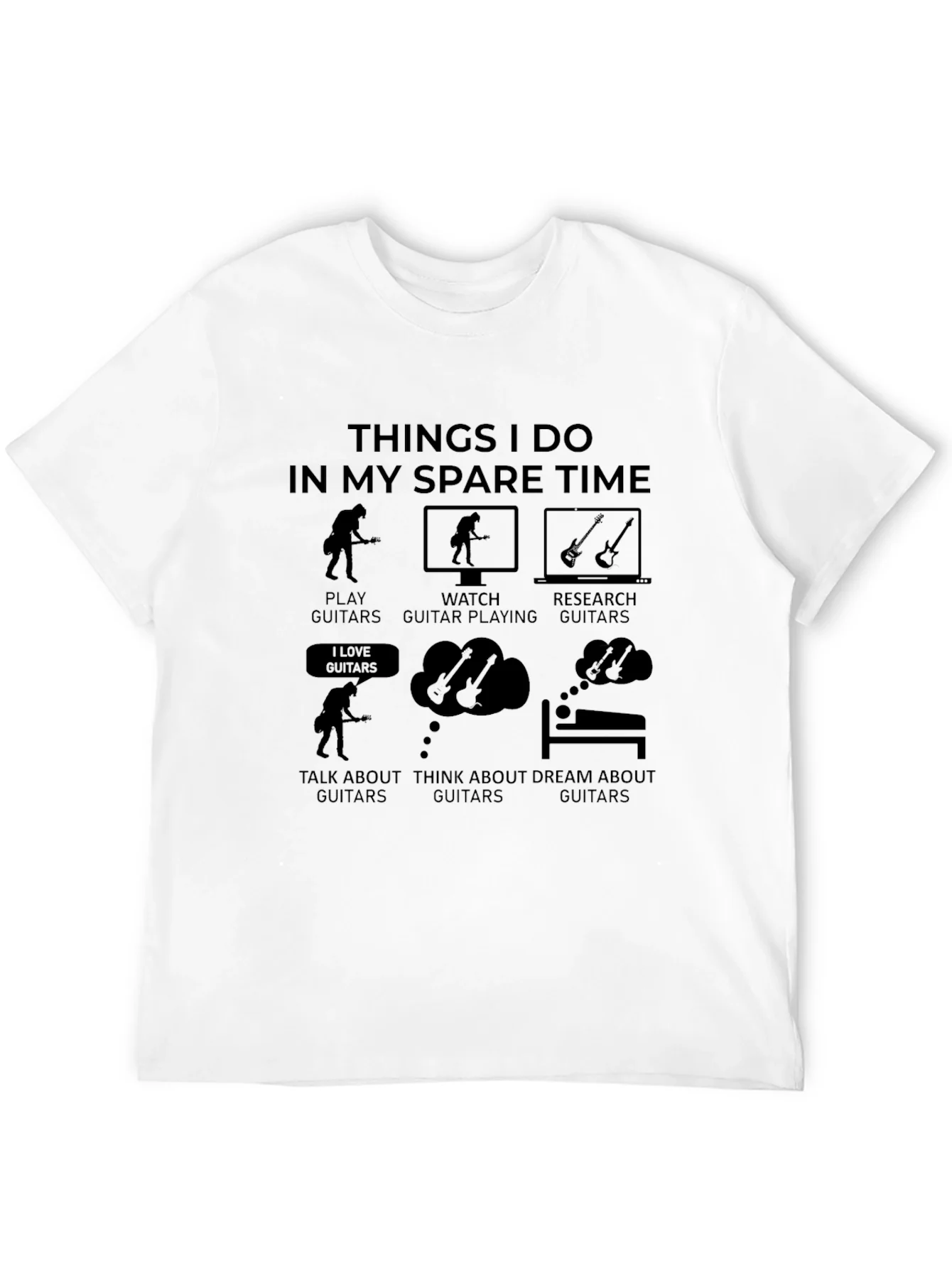 Guitar Lovers Spare Time Graphic T-Shirt