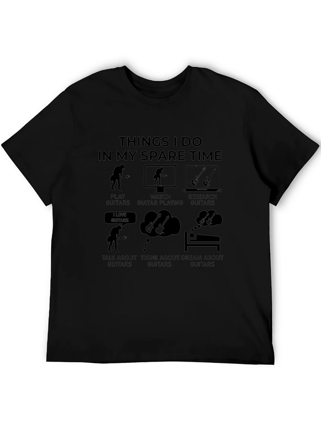 Guitar Lovers Spare Time Graphic T-Shirt