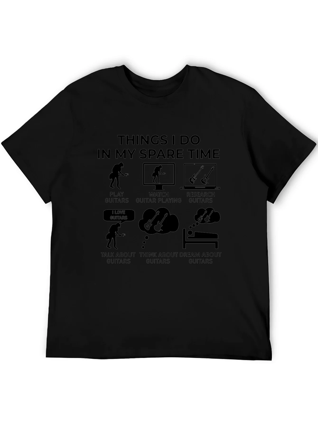 Guitar Lovers Spare Time Graphic T-Shirt