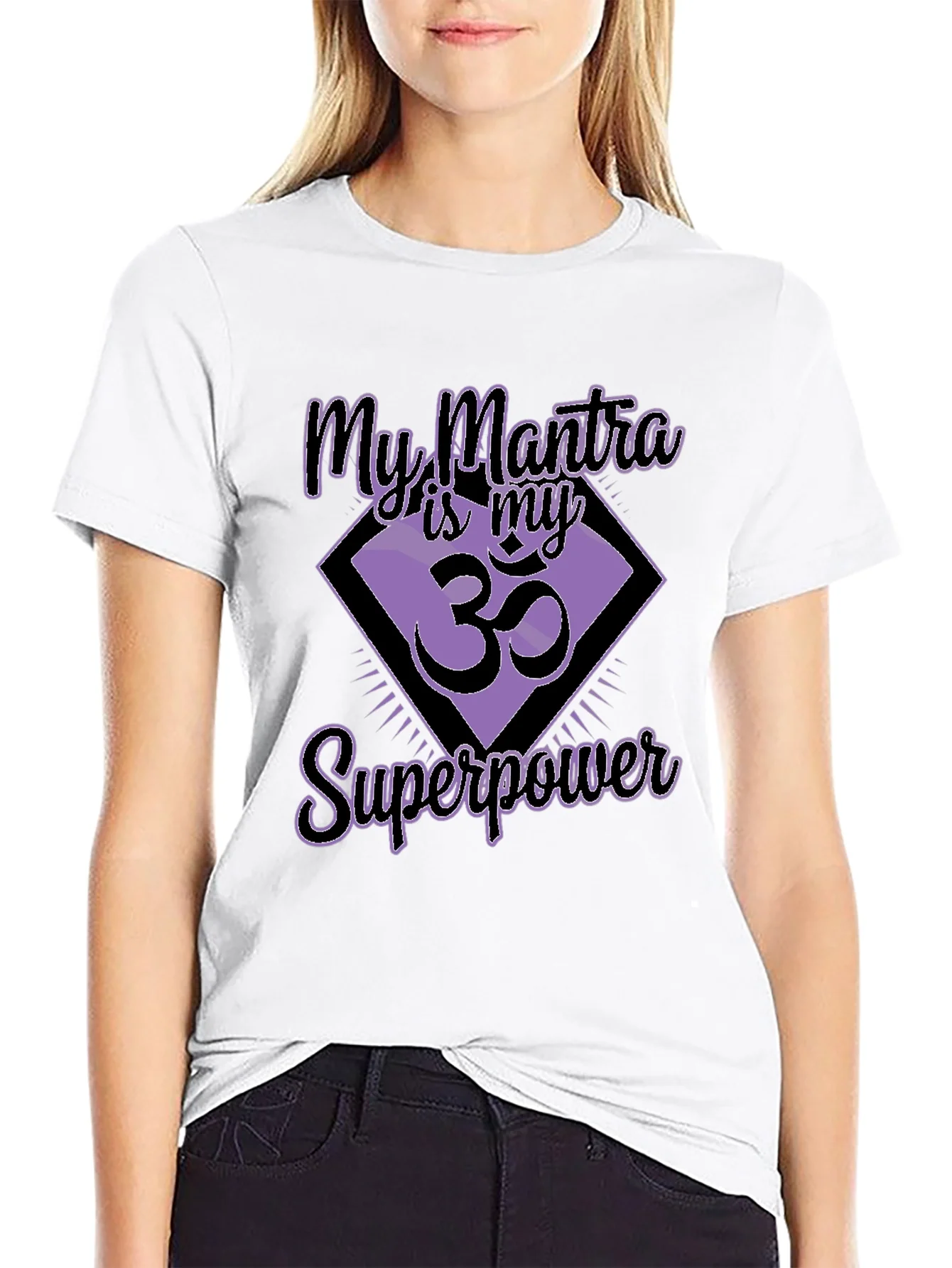 My Mantra is My Superpower Black T-Shirt