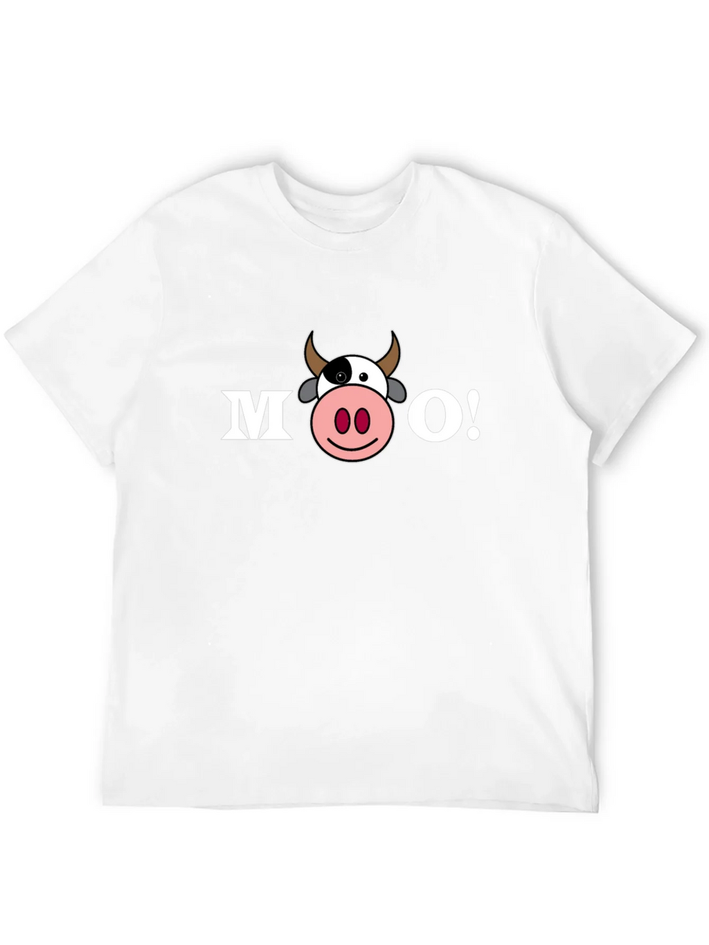 Funny Cartoon Cow MOO! T-Shirt - Black