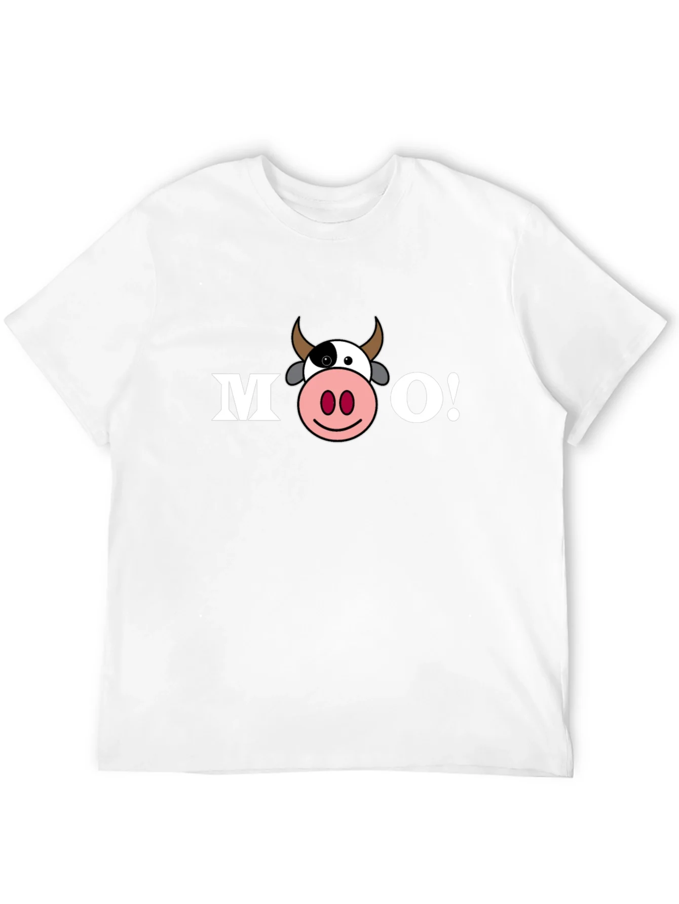 Funny Cartoon Cow MOO! T-Shirt - Black