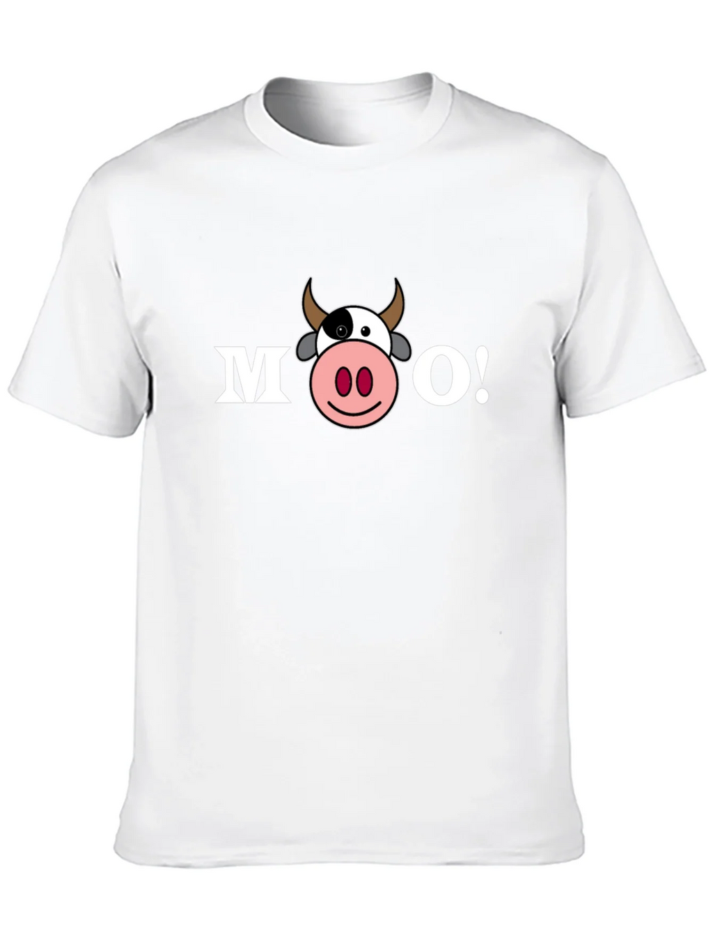 Funny Cartoon Cow MOO! T-Shirt - Black