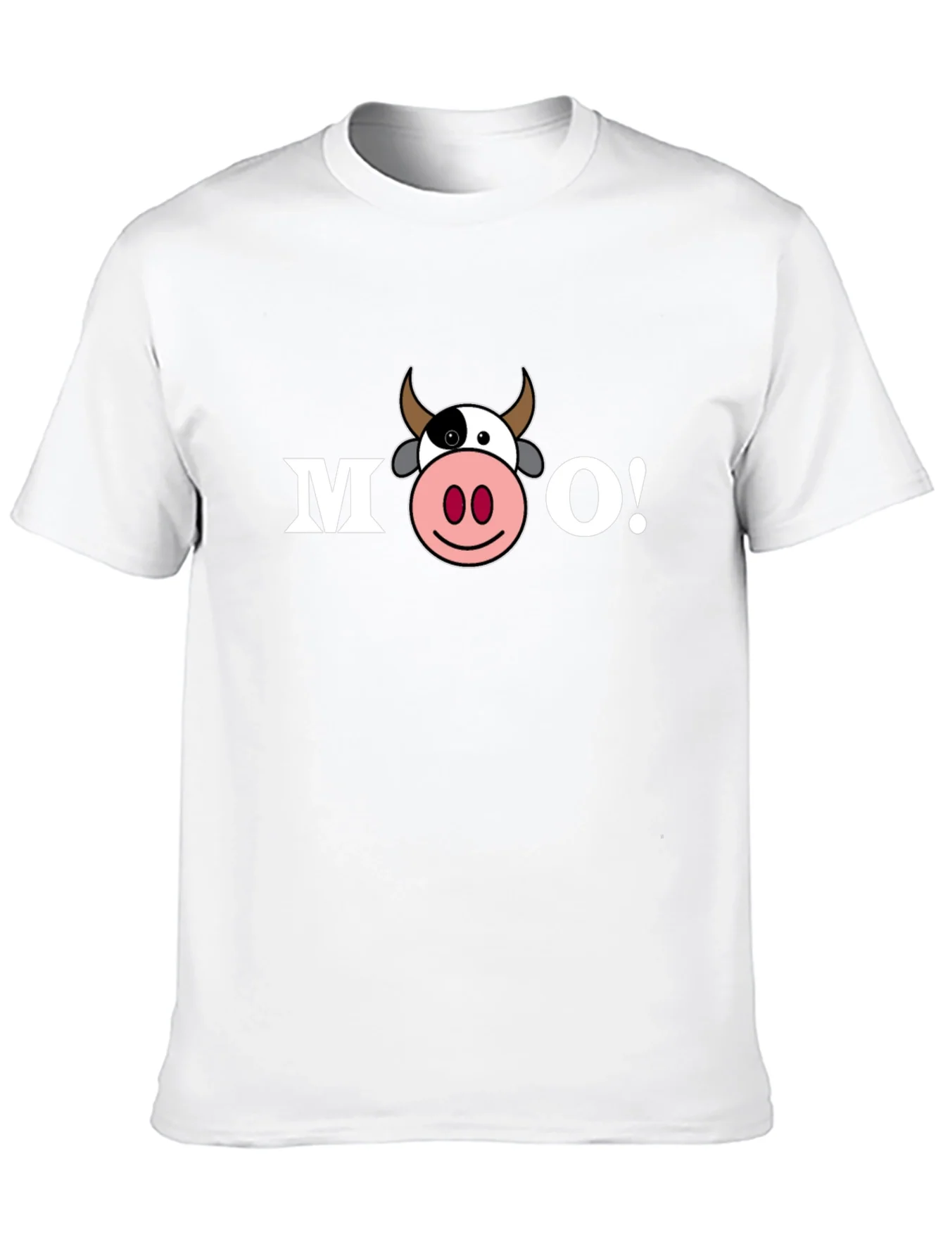 Funny Cartoon Cow MOO! T-Shirt - Black