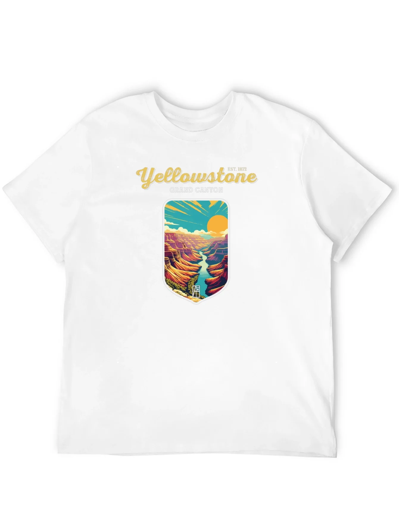 Yellowstone Grand Canyon Black Graphic T-Shirt