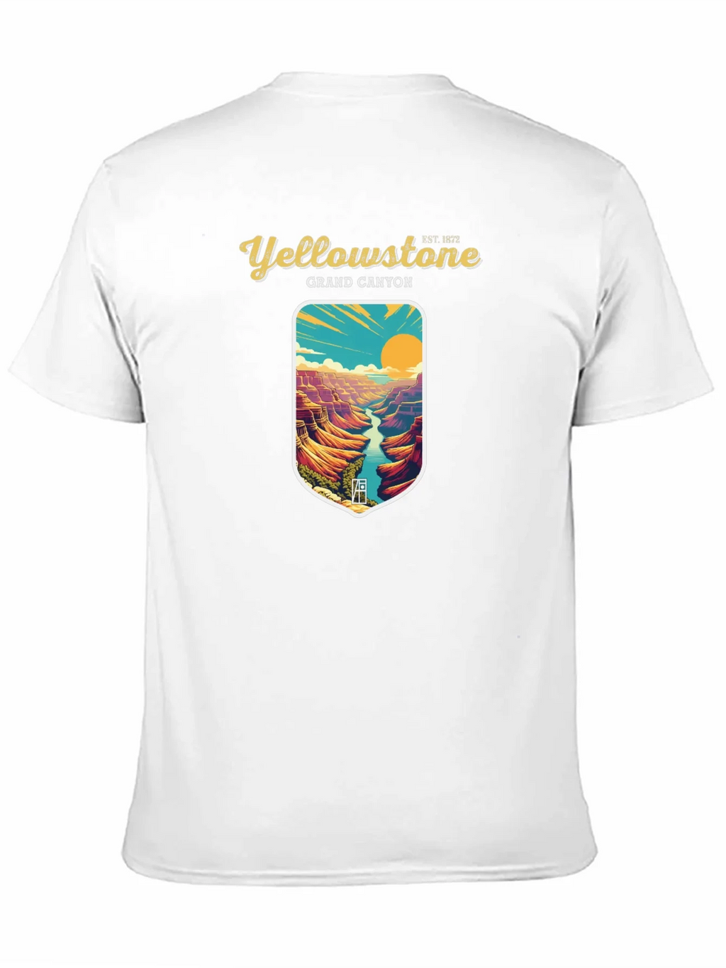 Yellowstone Grand Canyon Black Graphic T-Shirt