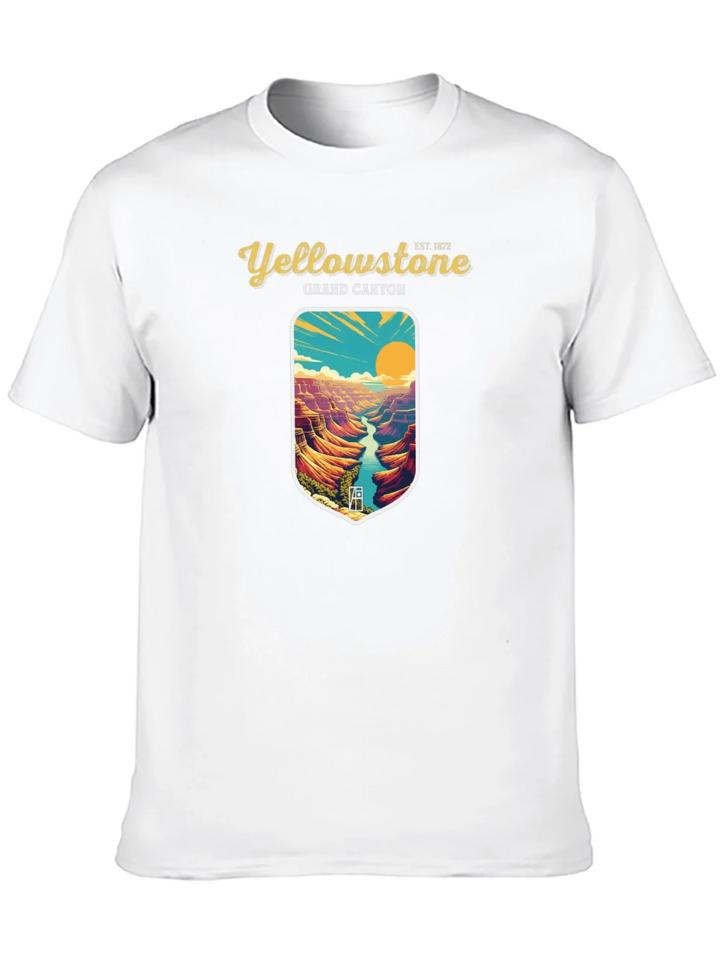 Yellowstone Grand Canyon Black Graphic T-Shirt