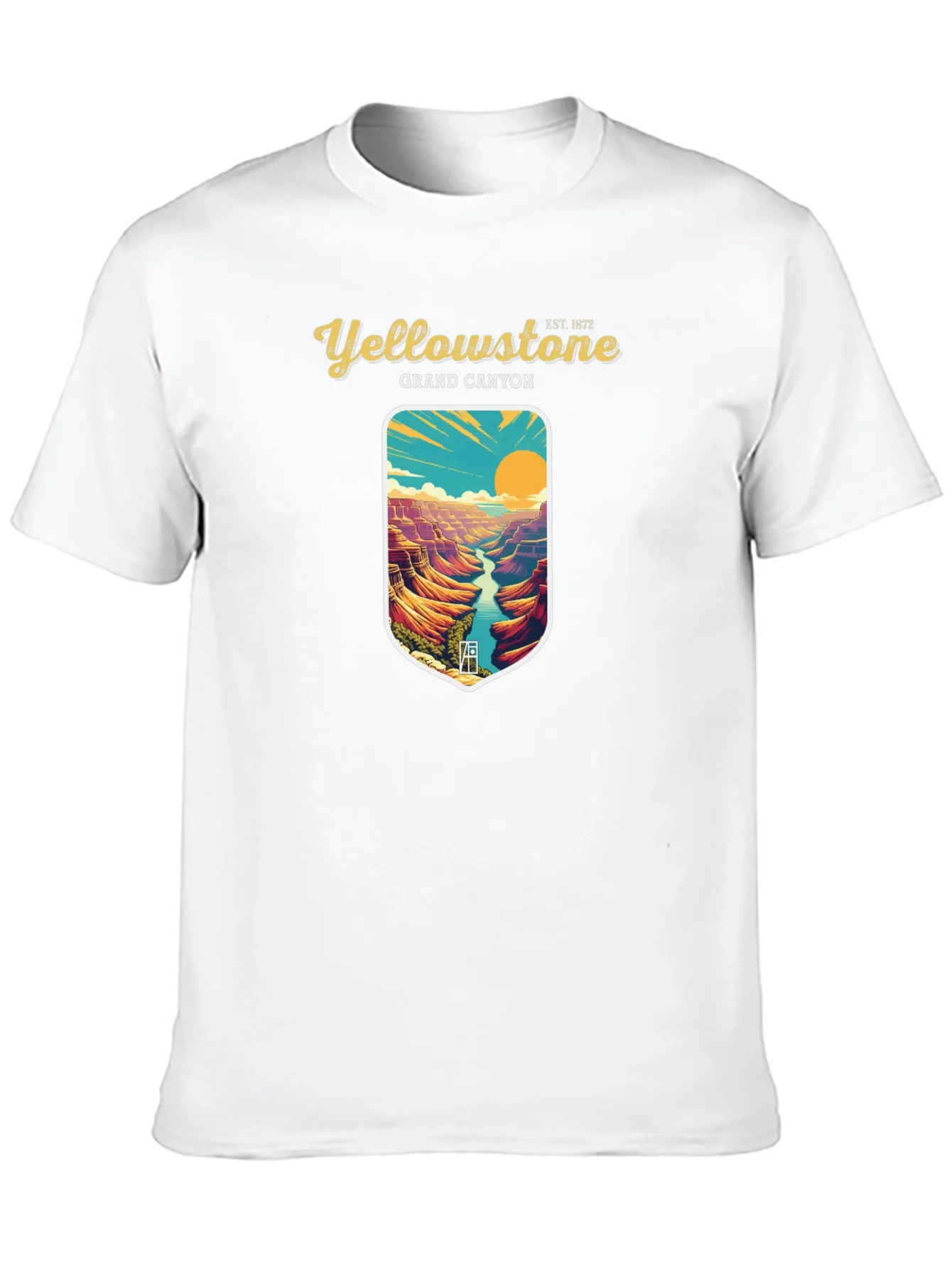 Yellowstone Grand Canyon Black Graphic T-Shirt