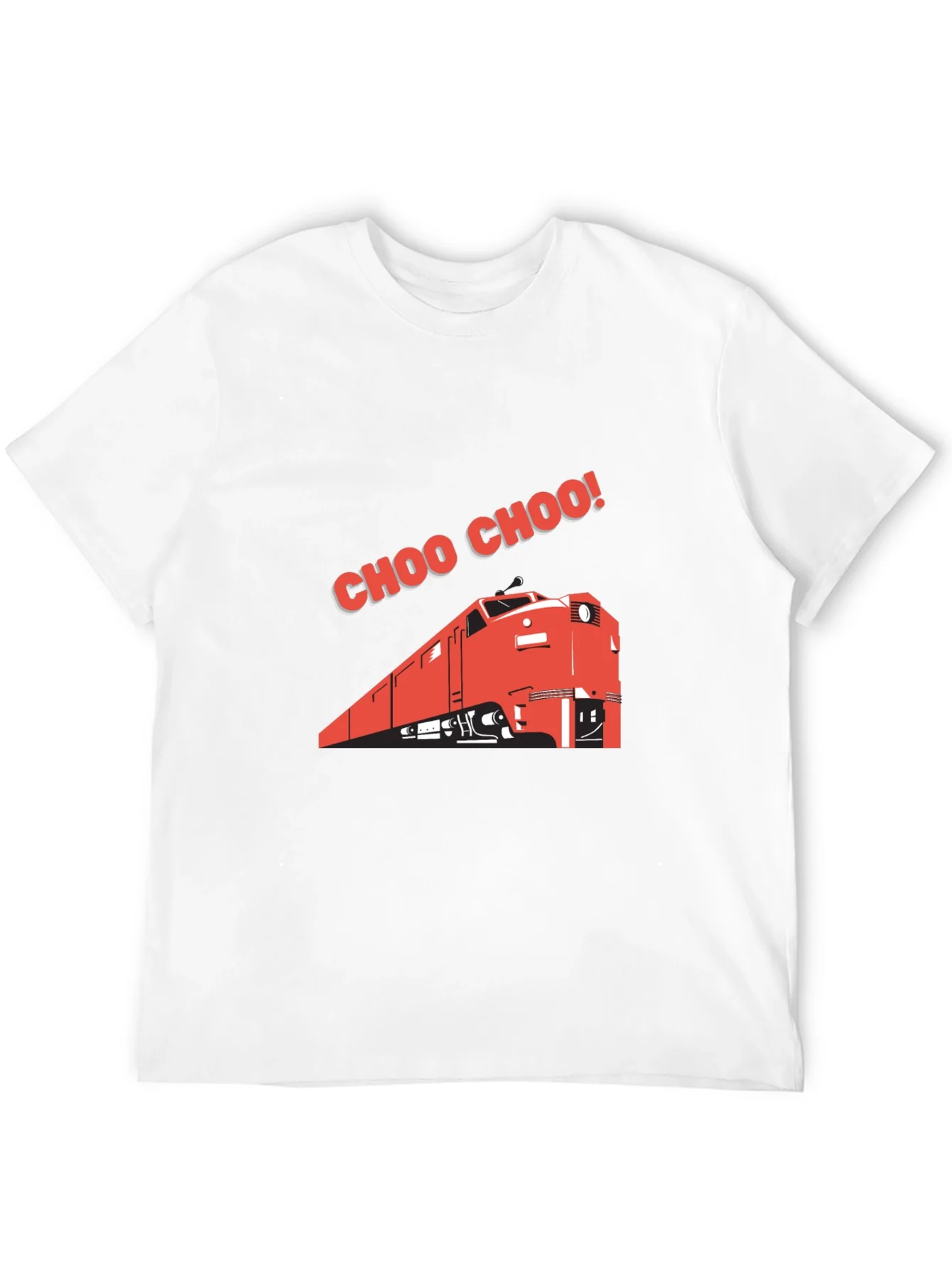 Choo Choo Train Graphic Tee - Black Cotton T-Shirt