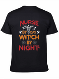 Nurse By Day Witch By Night Halloween T-Shirt
