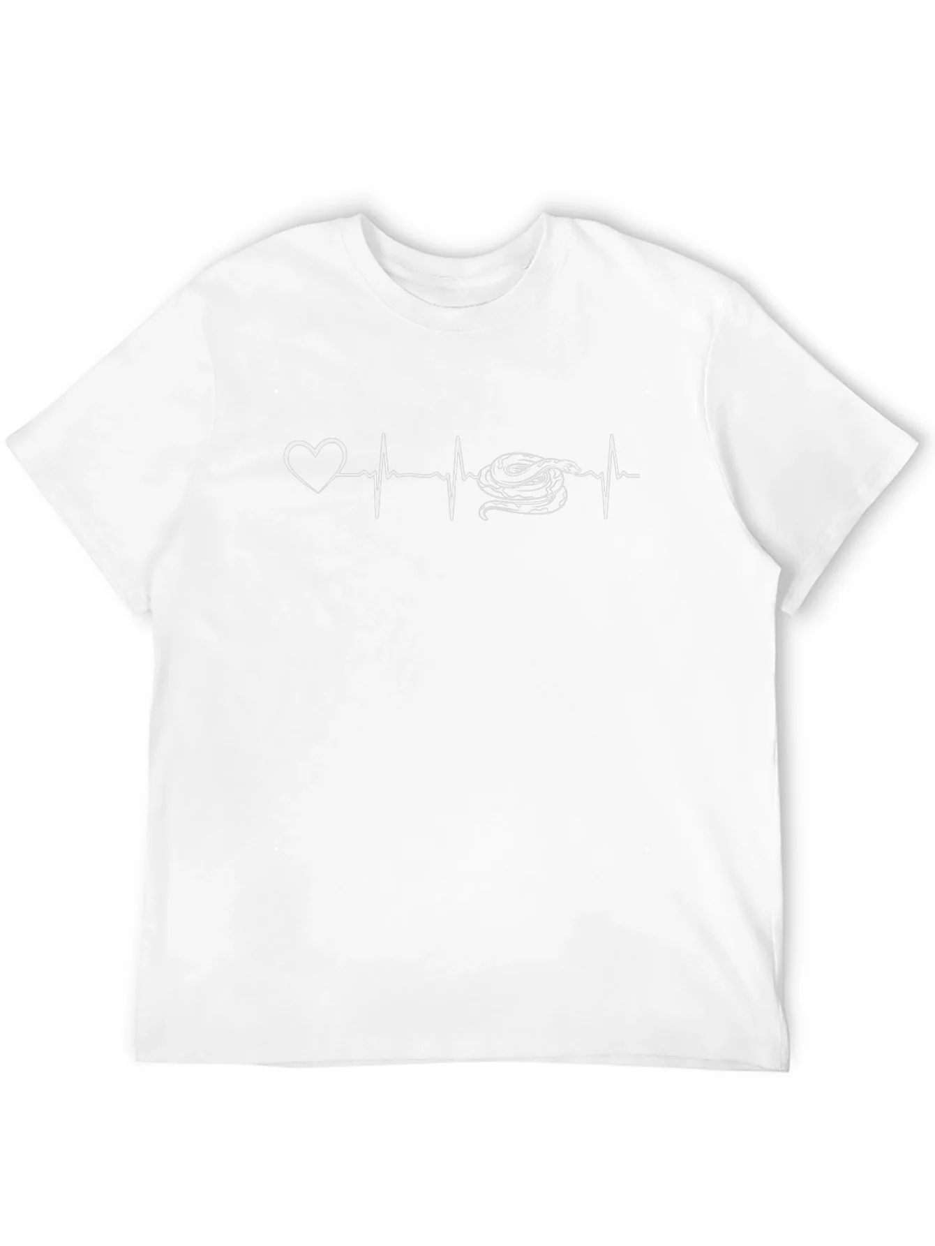 Snake Heartbeat Graphic Tee - Novelty T-Shirt