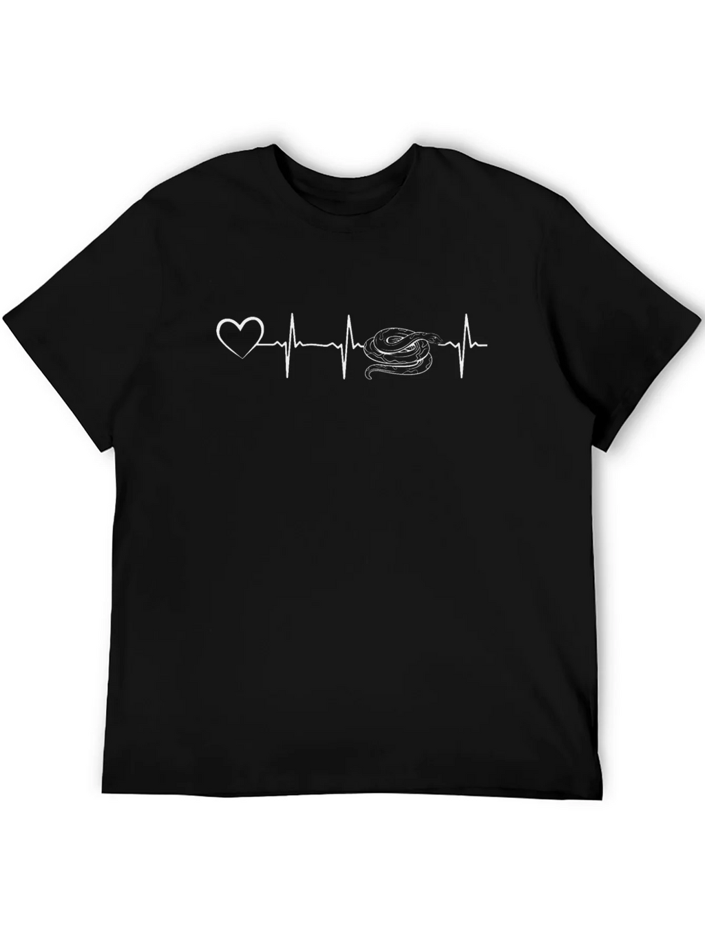 Snake Heartbeat Graphic Tee - Novelty T-Shirt