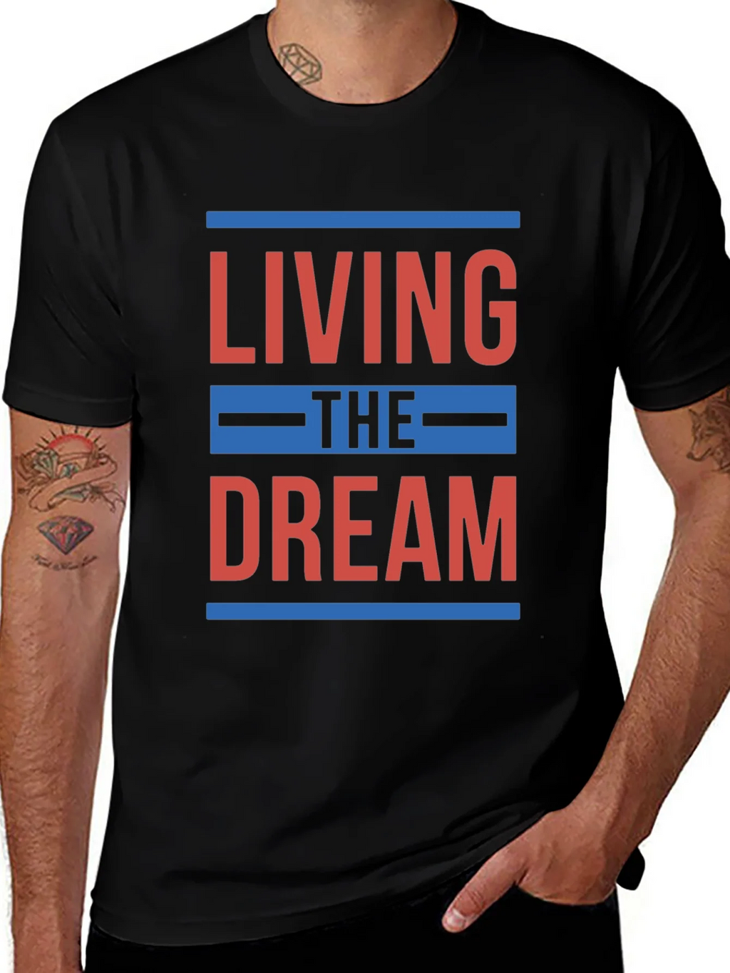 Living the Dream Graphic T-Shirt - Black