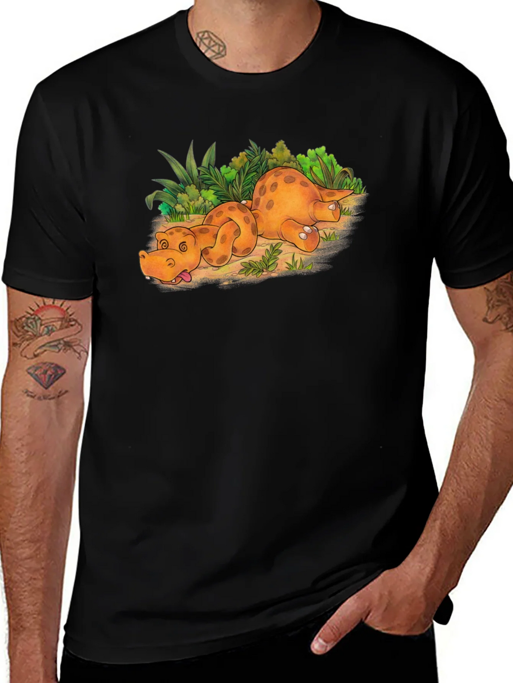 Cartoon Dino Nap T-Shirt