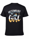 Meteorology Girl Black Graphic Tee