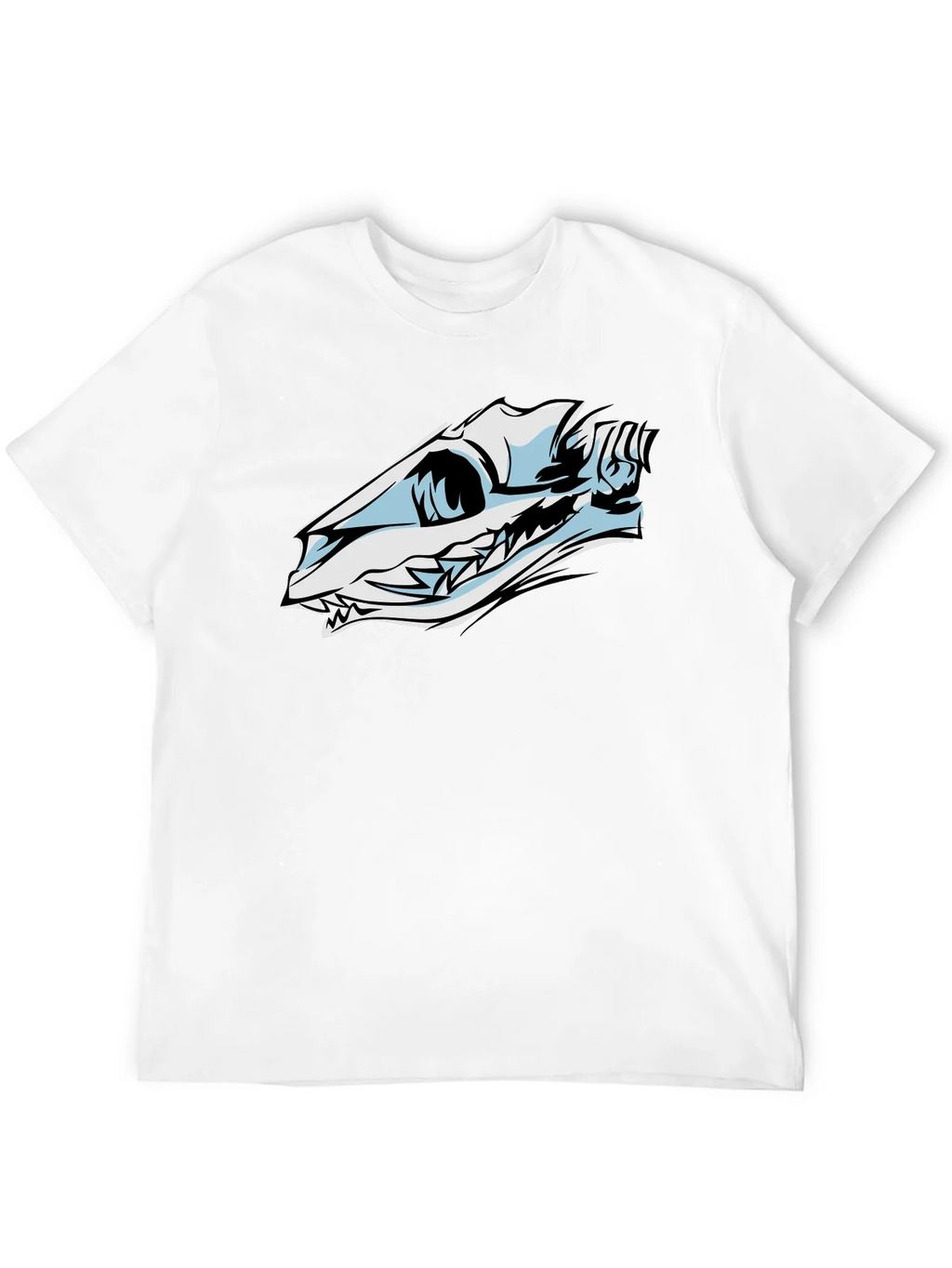 Skull Reptile Graphic Tee - Black Cotton T-Shirt