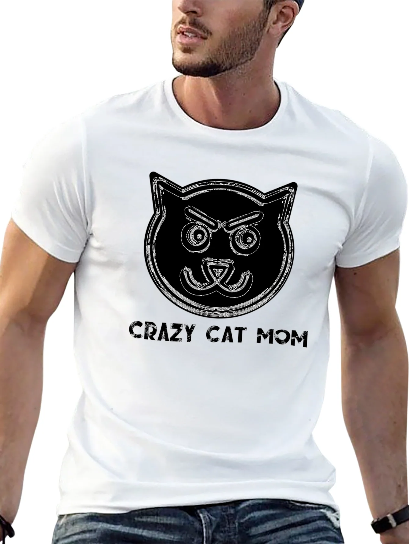 Crazy Cat Mom T-Shirt - Funny Cat Lover Tee