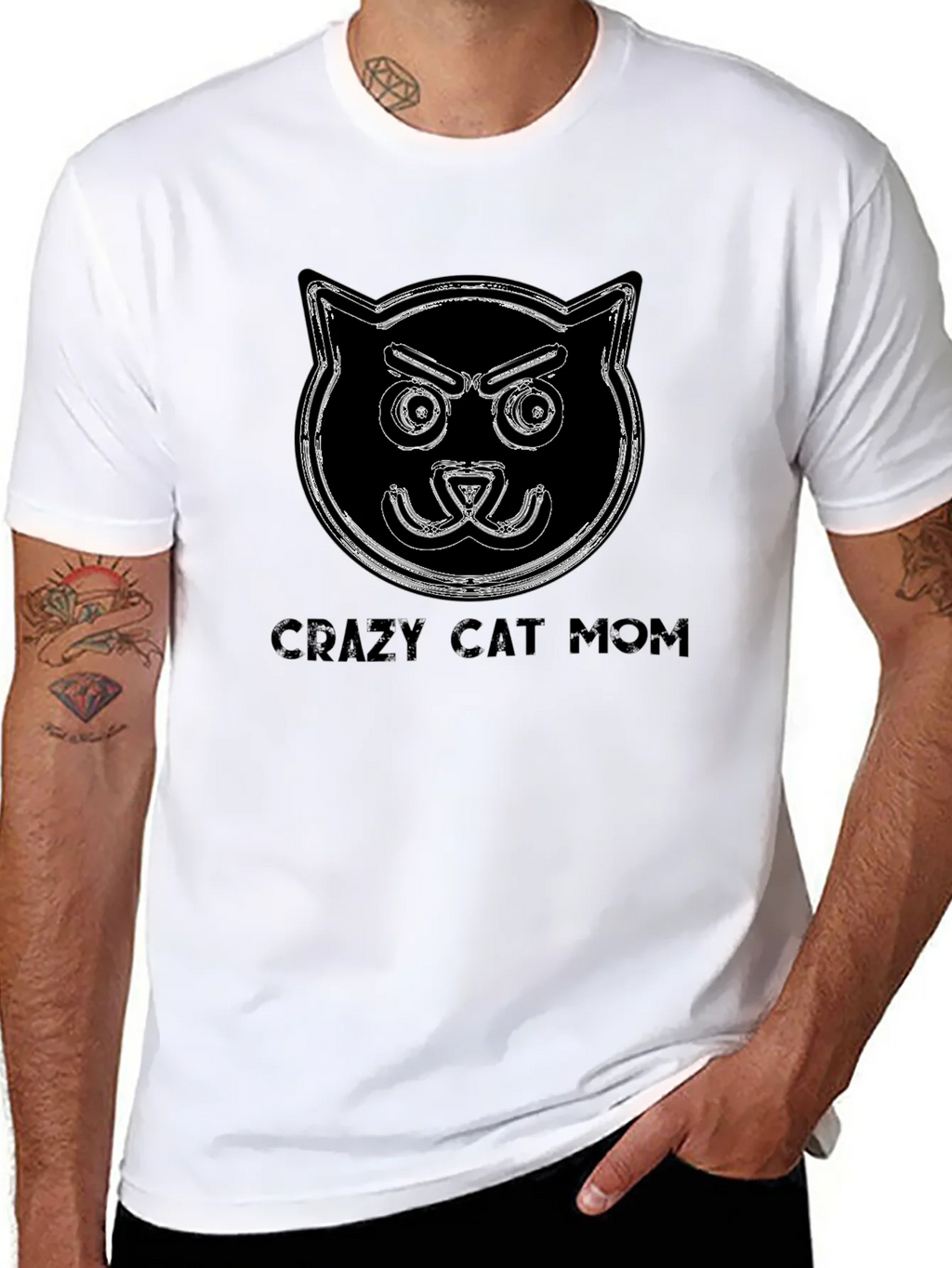 Crazy Cat Mom T-Shirt - Funny Cat Lover Tee