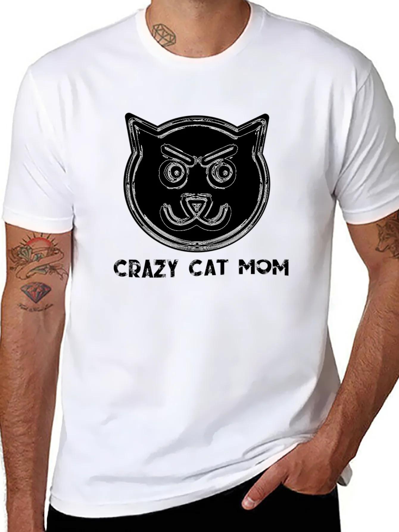 Crazy Cat Mom T-Shirt - Funny Cat Lover Tee