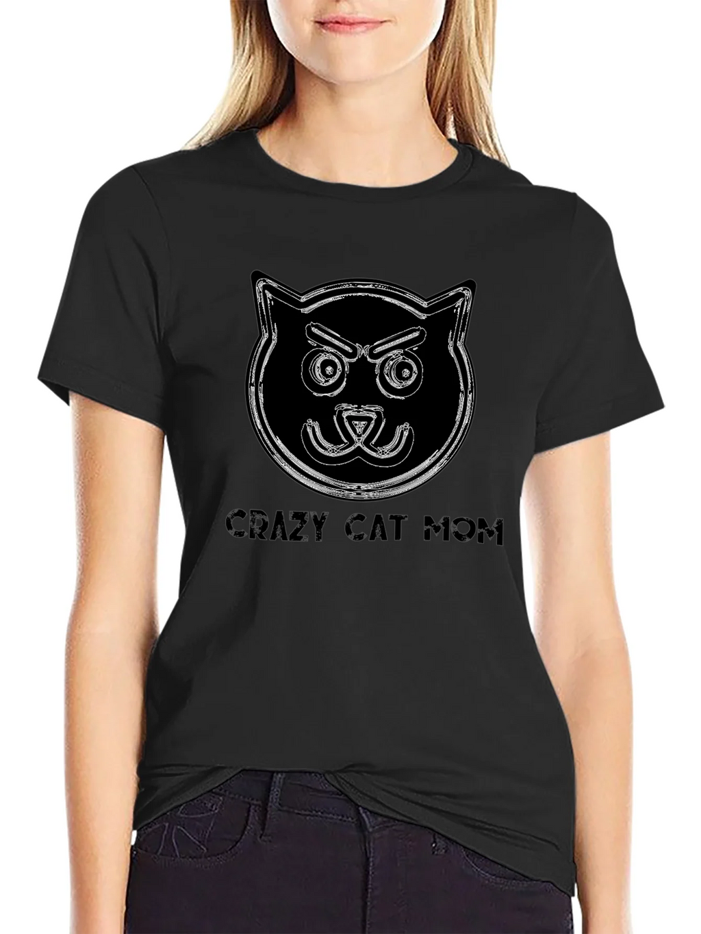 Crazy Cat Mom T-Shirt - Funny Cat Lover Tee