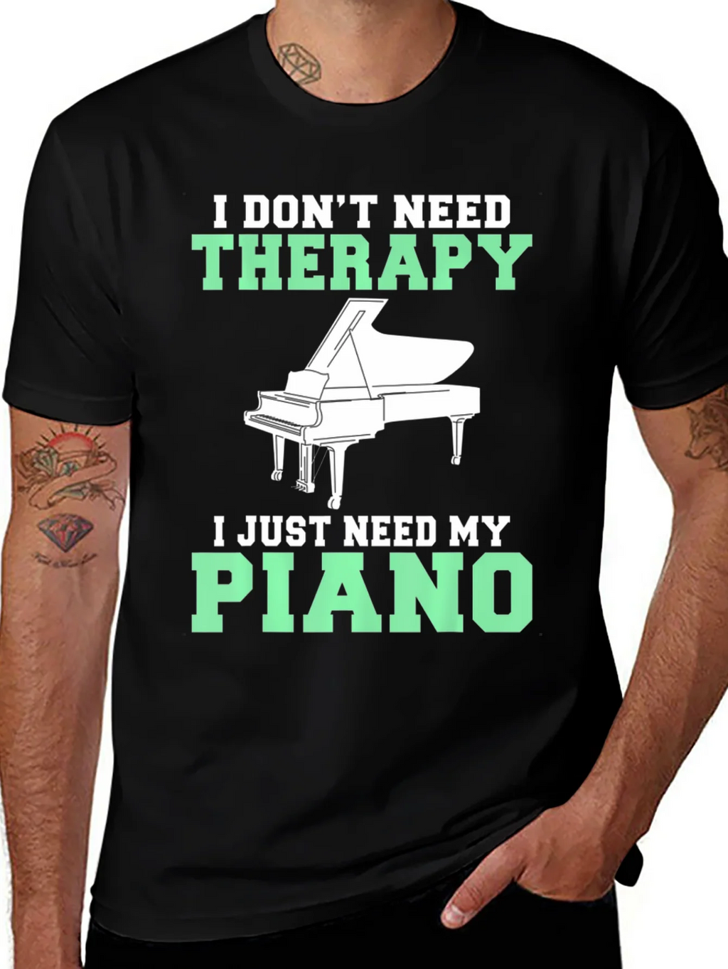 Piano Therapy T-Shirt - Music Lover Tee