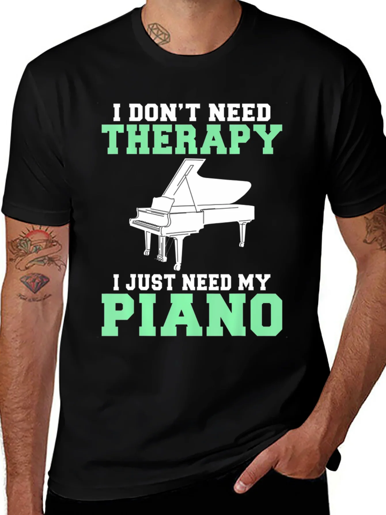 Piano Therapy T-Shirt - Music Lover Tee